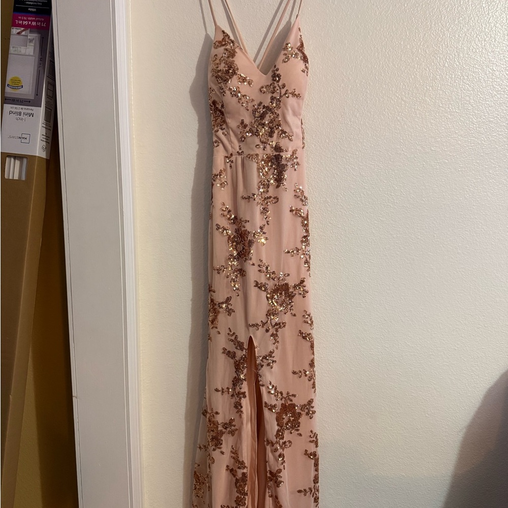 Elegant Pink Sequin Dress